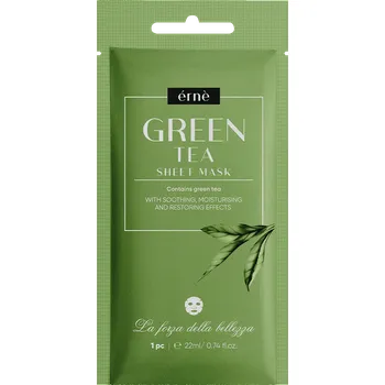 Pleťová maska Erne La Forza pleťová maska zelený čaj, 22 ml
