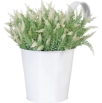 Květináč Květináč plechový závěsný SIMPLY, 1,8L, bílá|Esschert Design