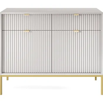 Komoda Komoda Nova 104 cm se zásuvkami šedá/zlatá