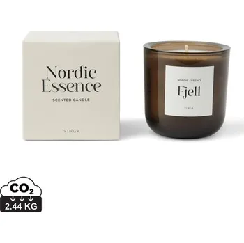 Svíčka Velká vonná svíčka VINGA Nordic essence - Off White / Tmavě Hnědá