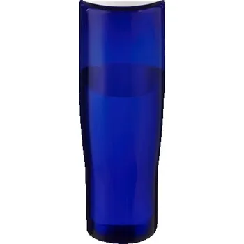 Sportovní láhev s kupolovitým víčkem H2O Active® Eco Tempo o objemu 700 ml - Bílá / Modrá