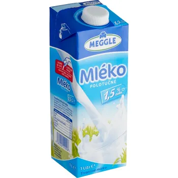 Mléko Meggle Mléko polotučné s uzávěrem 1,5 % 1 l