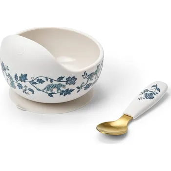 dětský talíř ELODIE DETAILS Silikonová miska se lžičkou Garden Leo Toile
