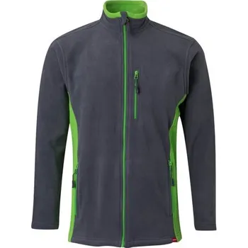 VL GERAS. Dvoubarevná fleecová bunda (220 g/m²) z polyesteru (100 %) - Šedá / Zelená / M