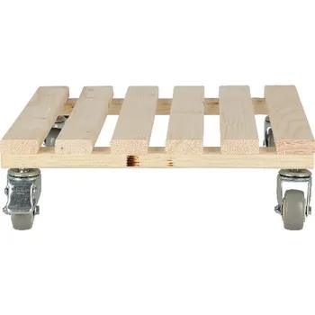 Zahrada Podložka pod květináč, pojízdná, 38x38cm, přírodní (max. nosnost 240kg)|Esschert Design