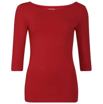 AKINA dámské triko s 3/4 rukávem s bambusem višňová XL