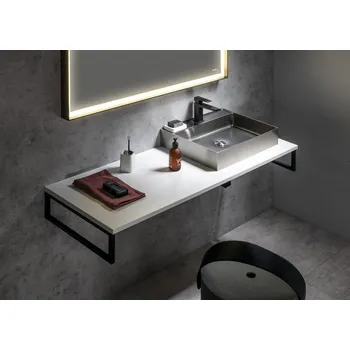 SAPHO PLATO deska Rockstone 1200x24x500mm, bílá mat