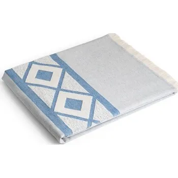 MALEK. Multifunkční a osuška (350g/m²) vyrobená z lehké a odolné bavlny (85 %) a recyklované bavlny (15 %) - Modrá