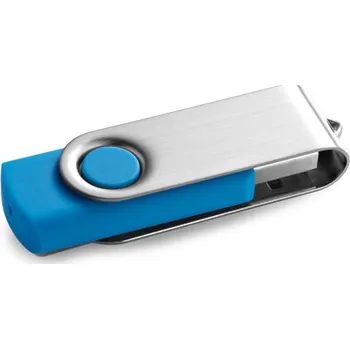 USB flash disk CLAUDIUS 4GB. 4 GB USB flash disk s kovovým klipem - Světle Modrá