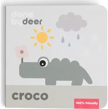 plyšák DONE BY DEER aktivní knížka Croco Seasons mix barev