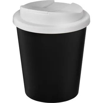 Termohrnek Hrnek z recyklátu o objemu 250 ml s víčkem odolným proti rozlití Americano® Espresso Eco - Černá / Bílá