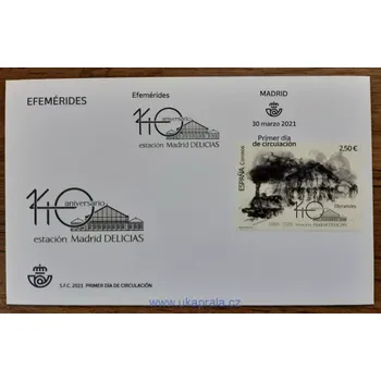 Poštovní známka Španělsko 5524 FDC 140 let železniční stanice Delicias,r.2021