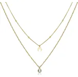 S`Agapõ Dvojitý pozlacený ocelový náhrdelník s ozdobami Aurora SAR08 + 2 měsíce na vrácení zboží