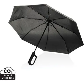 21" deštník Yara s karabinou z RPET AWARE™ - Černá