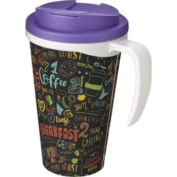 Termohrnek Termo hrnek 350 ml Brite-Americano Grande s uzávěrem odolným proti rozlití - Bílá / Purpurová