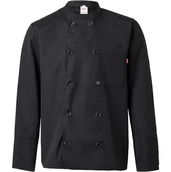 VL KALI. Kuchyňská bunda s dlouhým rukávem (175 g/m²), z bavlny (35 %) a polyesteru (65 %) - Černá / 64