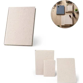 Zápisník ORGANIC RIGID. Poznámkový blok formátu A5 s pevným krytem vyrobený z organické sloní hmoty (80%)