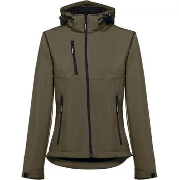THC ZAGREB WOMEN. Dámská softshellová bunda s páskem - Vojenská Zelená / S