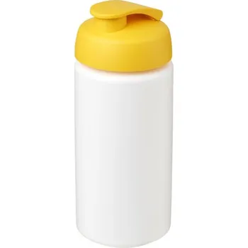 Láhev Sportovní láhev s vyklápěcím víčkem Baseline® Plus grip 500 ml - Bílá / Žlutá
