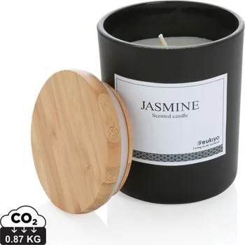 Svíčka Vonná svíčka s bambusovým víčkem Ukiyo - Černá