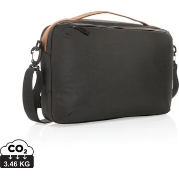 brašna na notebook Dvoutónová taška na 15.6" notebook Impact z 300D RPET AWARE™ - Černá