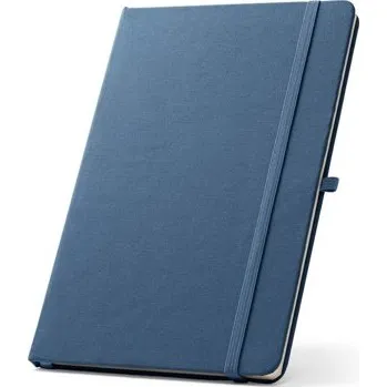 Zápisník ANNE. Zápisník A5 z recyklovaného polyesteru (100% rPET) s linkovanými stránkami - Modrá