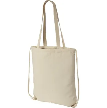 Městský batoh Elizo 240 g/m² bavlněný batoh se stahovací šňůrkou - Přírodní