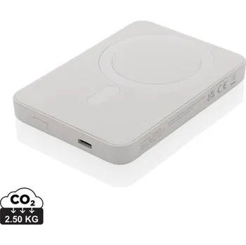 Powerbanka Magnetická powerbanka 5000mAh Magnetix z RCS recykl. plastu - Bílá