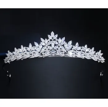 Čelenka B-TOP Luxusní svatební korunka diadém s AAA zirkony Queen