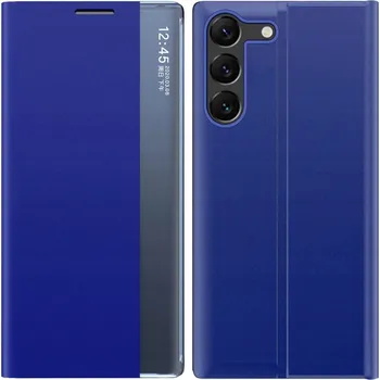 Pouzdro na mobilní telefon NOVÉ POUZDRO SLEEP VIEW POUZDRO KRYT OBAL ZADNÍ KRYT PRO SAMSUNG S24 MODRÉ