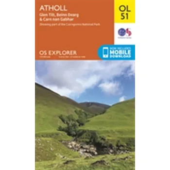 Encyklopedie Atholl, Glen Tilt, Beinn Dearg & Carn nan Gabhar - Ordnance Survey [EN] (2015, Skládaná mapa, Ordnance Survey)