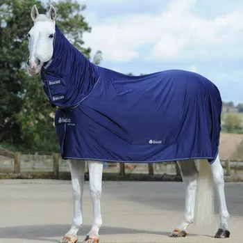 Deka pro koně Bucas Deka odpocovací Power Bucas, s krkem, navy/silver Délka zad: 120 cm