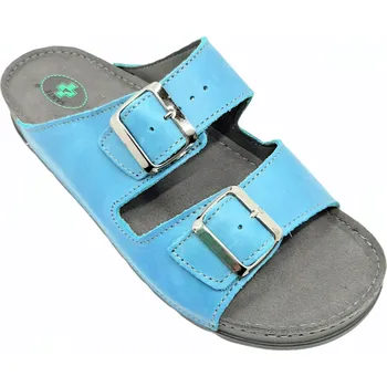 Dámské pantofle Dámské zdravotní pantofle Santé N/211/1 O87 CP – tyrkysové, měkká stélka, podpora klenby Velikost: 42 (8)