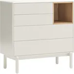 Krémově bílá lakovaná komoda Teulat Corvo 90 x 40 cm