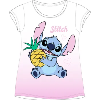 Lilo & Stitch - licence Dívčí tričko - Lilo & Stitch 5202C308W, bílá / růžová Barva: Bílá, Velikost: 98