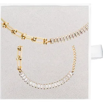 Souprava šperků franco bene Pozlacený Crystal set náhrdelníku a náramku | 2251