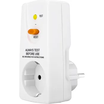 Elektrická zásuvka Ochranný vypínač do zásuvky, proudový chránič – ochrana proti úniku proudu