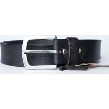 Opasek Pánský černý kožený opasek šířka 38 mm, dlouhý 125 cm (pro pas 110)