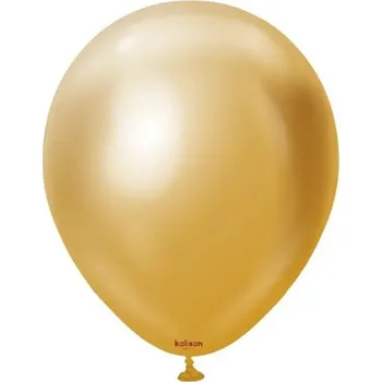 Balónek Balonky chromové zlaté, Mirror Gold 13 cm/5", 100 ks