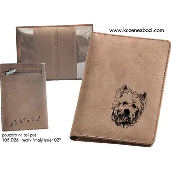 Obal na doklad Pouzdro Na Psí Pas - "West" - 105 - Dárek pro milovníka psů