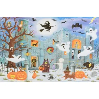 Nástěnná malba Prokletý hrad, 9 LED, 60 x 40 cm