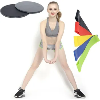 Posuvné disky + 5 ks cvičebních pásků - černé