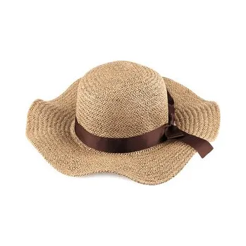 Klobouk Dámský letní klobouk / slamák - 1 ks - 2 hnědá přírodní