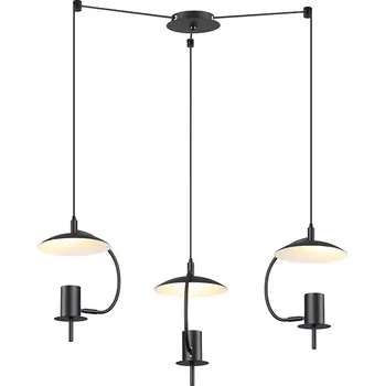 ACA DECOR Závěsné stropní svítidlo PARACHUTE max. 3x 35W/GU10/230V/IP20, černé