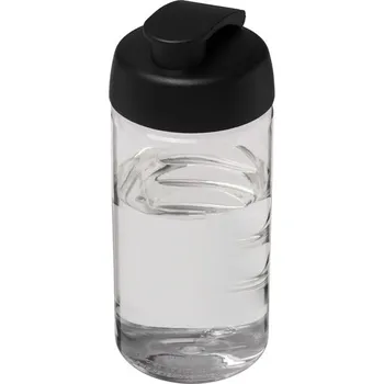 Sportovní láhev s vyklápěcím víčkem H2O Bop® 500 ml - Průhledná / Černá