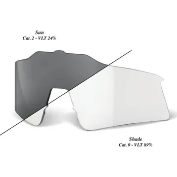 Sluneční brýle Vyměnitelný zorník 100% SPEEDCRAFT SL Replacement Lens - Photochromic Clear/Smoke