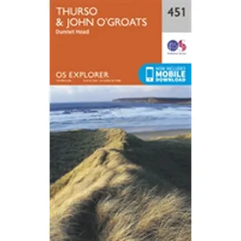 Encyklopedie Thurso and John O'Groats - Ordnance Survey [EN] (2015, Skládaná mapa, Ordnance Survey)