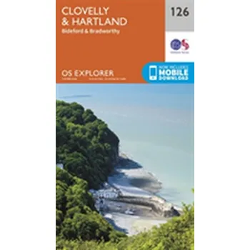 Encyklopedie Clovelly and Hartland - Ordnance Survey [EN] (2015, Skládaná mapa, Ordnance Survey)
