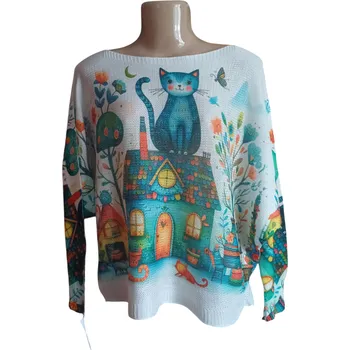Dámský svetr Svetřík s kočkami
