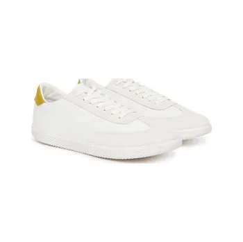 Pánské tenisky Sneakersy Calvin Klein Low Top Lace Up Cv Mix HM0HM01724 Bílá 44